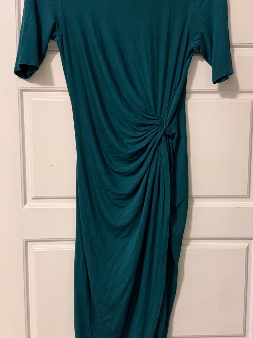 Jessica Simpson Maternity Teal Twist-Detail Midi Dress - Brand Unspecified